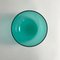 Italian Postmodern Teal Murano Glass Bowl attributed to Venini, 1990s 5