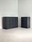 Brutalist Black Cabinet Set, 1980s, Set of 2 3