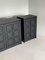 Brutalist Black Cabinet Set, 1980s, Set of 2 4