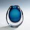 Vase with Blue and Grey Layers by Vicke Lindstrand for Kosta, 1950s 2