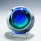 Geode Bowl in Blue and Green Murano Glass by Archimede Seguso, Italy, 1960s 6