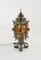 Floor Lamp Lantern in Wrought Iron and Hammered Glass by Longobard, 1970s, Image 3