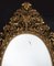 Espejo florentino antiguo de forma ovalada de madera dorada y tallada, de principios del siglo XX, Imagen 2