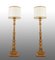 Roman Gilded and Carved Wooden Floor Lamps, Early 19th Century, Set of 2 1