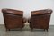 Sheep Leather Club Armchairs, Set of 2 3