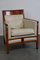 Art Deco Decoforma Series Armchair in Cream Leather from Schuitema 2