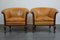 Club Armchairs and Sofa in Cognac Leather, Set of 3 11