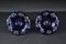 Antique Silver Caviar Bowls in Blue Glass, Set of 2 4