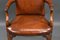 Antique Hand Dyed Leather Armchairs, 1900, Set of 7 5