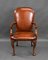 Antique Hand Dyed Leather Armchairs, 1900, Set of 7 3