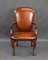 Antique Hand Dyed Leather Armchairs, 1900, Set of 7, Image 3