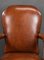 Antique Hand Dyed Leather Armchairs, 1900, Set of 7 4