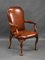 Antique Hand Dyed Leather Armchairs, 1900, Set of 7 2