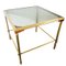 Vintage Brass Side Table with Smoke Glass, 1970s 11