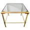 Vintage Brass Side Table with Smoke Glass, 1970s 2