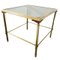 Vintage Brass Side Table with Smoke Glass, 1970s 9