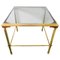 Vintage Brass Side Table with Smoke Glass, 1970s 10