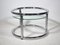 Italian Space Age Side Table in Chrome and Glass, 1970s 1