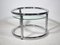 Italian Space Age Side Table in Chrome and Glass, 1970s, Image 1