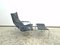 Set of Armchair with Stool in Real Leather by Strässle Hans Eichenberger, 1976 2