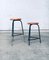 Industrial Green Tripod Stool Set, Belgium, 1950s, Set of 2 17