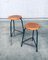 Industrial Green Tripod Stool Set, Belgium, 1950s, Set of 2, Image 15