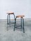 Industrial Green Tripod Stool Set, Belgium, 1950s, Set of 2 16