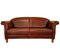 Traditional Brown Genuine Leather Sofa, Image 1