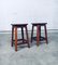 Vintage Square Potters Stools, 1950s, Set of 2, Image 14