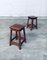 Vintage Square Potters Stools, 1950s, Set of 2, Image 10