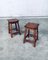 Vintage Square Potters Stools, 1950s, Set of 2 11