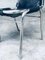 Industrial Leather and Steel Dining Chairs from Les Arcs, 1980s, Set of 6 6