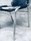 Industrial Leather and Steel Dining Chairs from Les Arcs, 1980s, Set of 6, Image 6