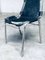 Industrial Leather and Steel Dining Chairs from Les Arcs, 1980s, Set of 6 12