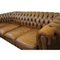 Mid-Century English Chesterfield Leather Modular Corner Sofa, Set of 3 6
