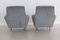 Italian Armchairs in Blue Grey Velvet, 1950s, Set of 2 9