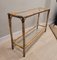 Bamboo, Brass and Glass Console Table from Maison Jansen, France, 1970s 7