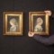 Italian Artist, Portraits, 1950, Oil on Canvases, Framed, Set of 2 2