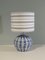 Mid-Century Ceramic Table Lamp with Custom-Made Lampshade, 1960s, Image 1