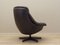 Danish Leather Swivel Armchair by H.W. Klein for Bramin, 1960s 7