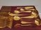 Juego de cubiertos de oro de 24 k, Alemania, años 70. Juego de 70, Imagen 15