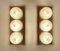 Vintage Gilded Brass and Glass Sconces from Limburg, Set of 3 2