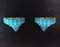 Vintage Murano Wall Sconces with 63 Clear and Blue Prisms, 1990s, Set of 2 8