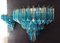 Vintage Murano Wall Sconces with 63 Clear and Blue Prisms, 1990s, Set of 2 6