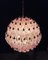 Kugelförmiger Kronleuchter aus Muranoglas mit 140 rosa Gläsern 21
