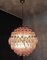 Kugelförmiger Kronleuchter aus Muranoglas mit 140 rosa Gläsern 22