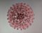 Candelabro esférico de cristal de Murano con 140 vasos rosa, Imagen 5