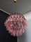 Candelabro sferico in vetro di Murano con 140 bicchieri rosa, Immagine 16