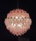 Spherical Murano Glass Candelier with 140 Pink Glasses 20