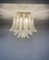 Murano Ceiling Lamp with 32 Lattimo and Clear Glass Petals, 1990s 9